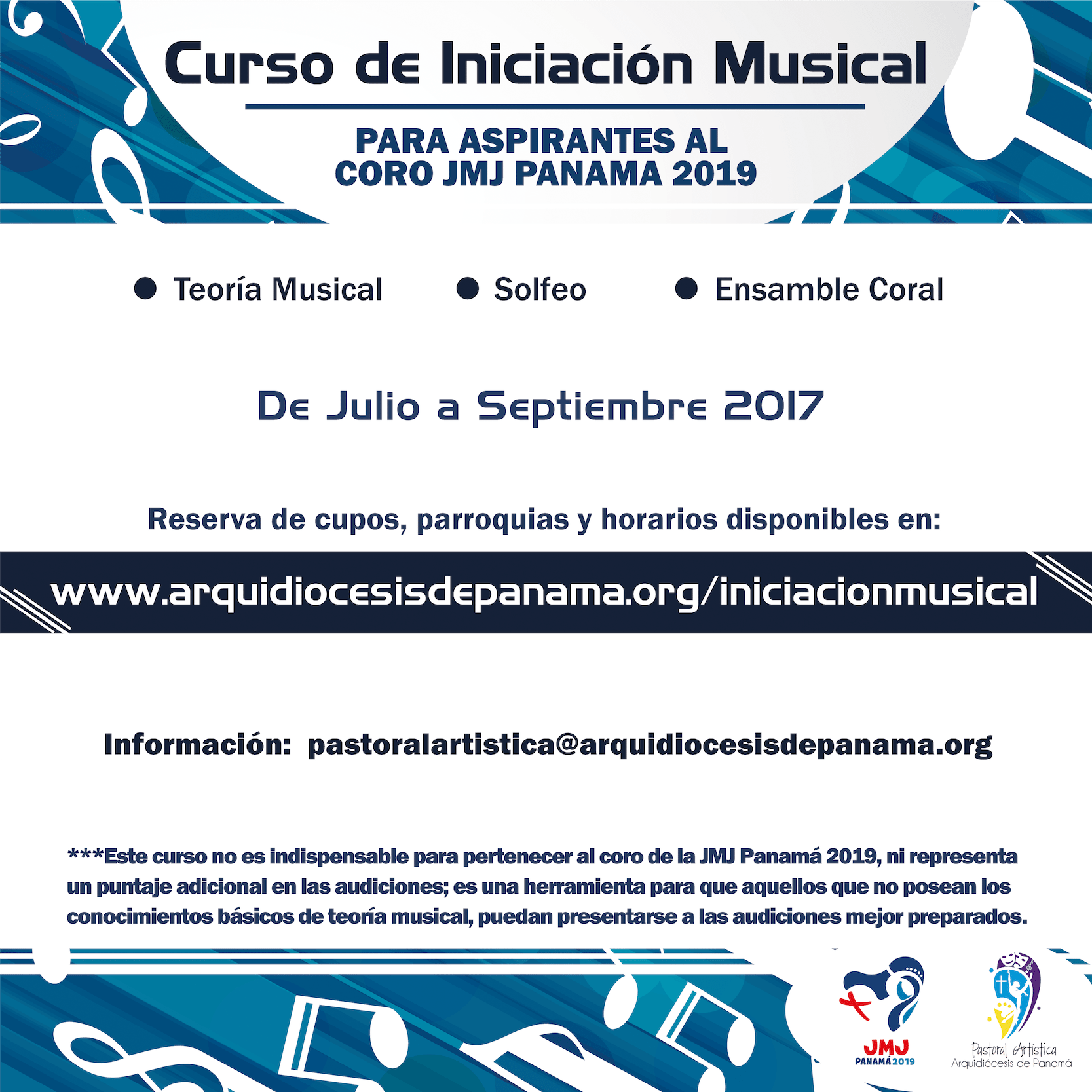 Curso de Iniciación Musical – Rumbo a la JMJ Panamá 2019