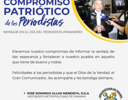 MENSAJE EN EL DÍA DEL PERIODISTA PANAMEÑO - 13 DE NOVIEMBRE DE 2019