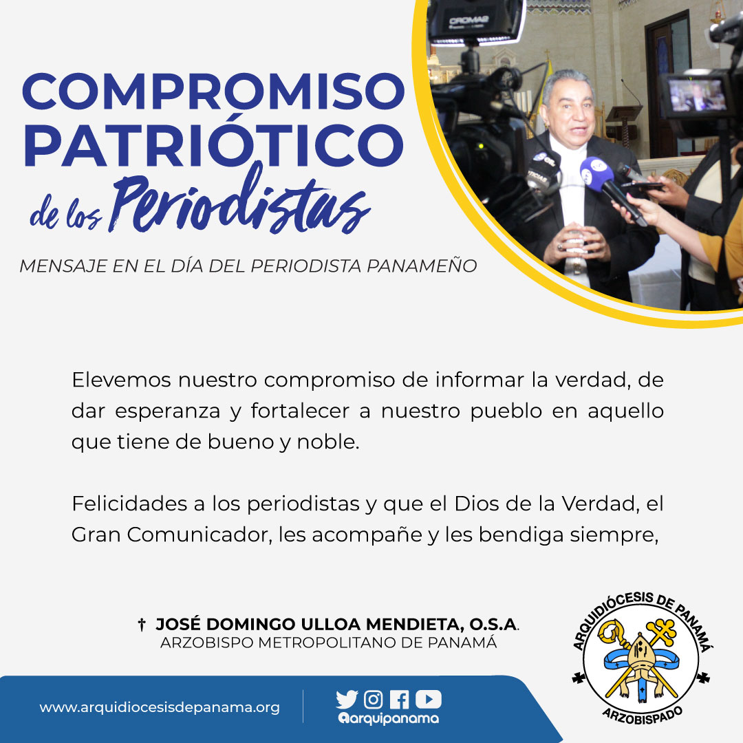 MENSAJE EN EL DÍA DEL PERIODISTA PANAMEÑO - 13 DE NOVIEMBRE DE 2019