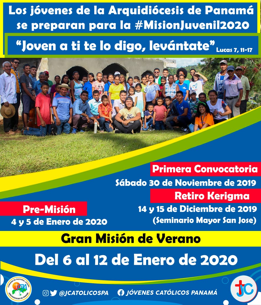 Misión Juvenil 2020 se realizará en  Chepo, Tortí, Capira, Chame y San Carlos