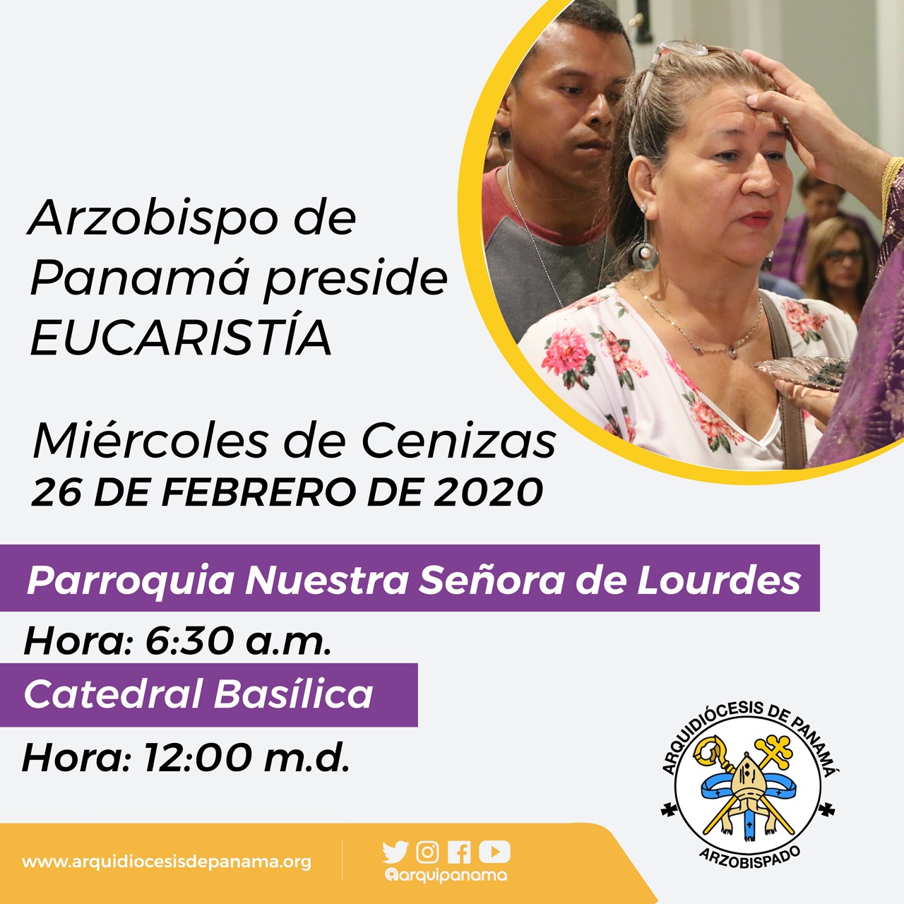 Eucaristía "Miércoles de Cenizas" - Arzobispo de Panamá