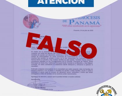 ALERTA - ANTE ESTAFADORES  SOBRE SUPUESTA DONACIÓN  PARA FAMILIAS VULNERABLES