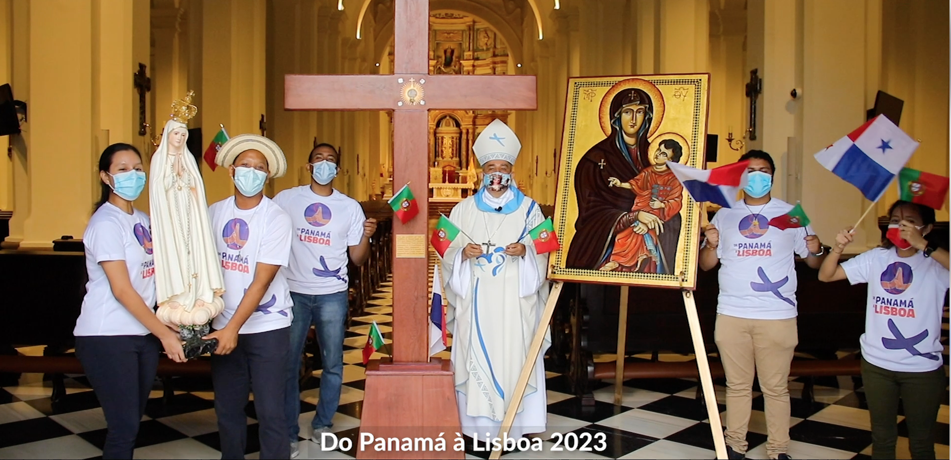 CON UN VIDEO IGLESIA EN PANAMA HACE ENTREGA VIRTUAL DE LOS SÍMBOLOS DE LA JMJ A PORTUGAL