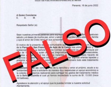 CONTINUAN LAS NOTAS FALSAS SOLICITANDO DONACIONES A NOMBRE DE SACERDOTES