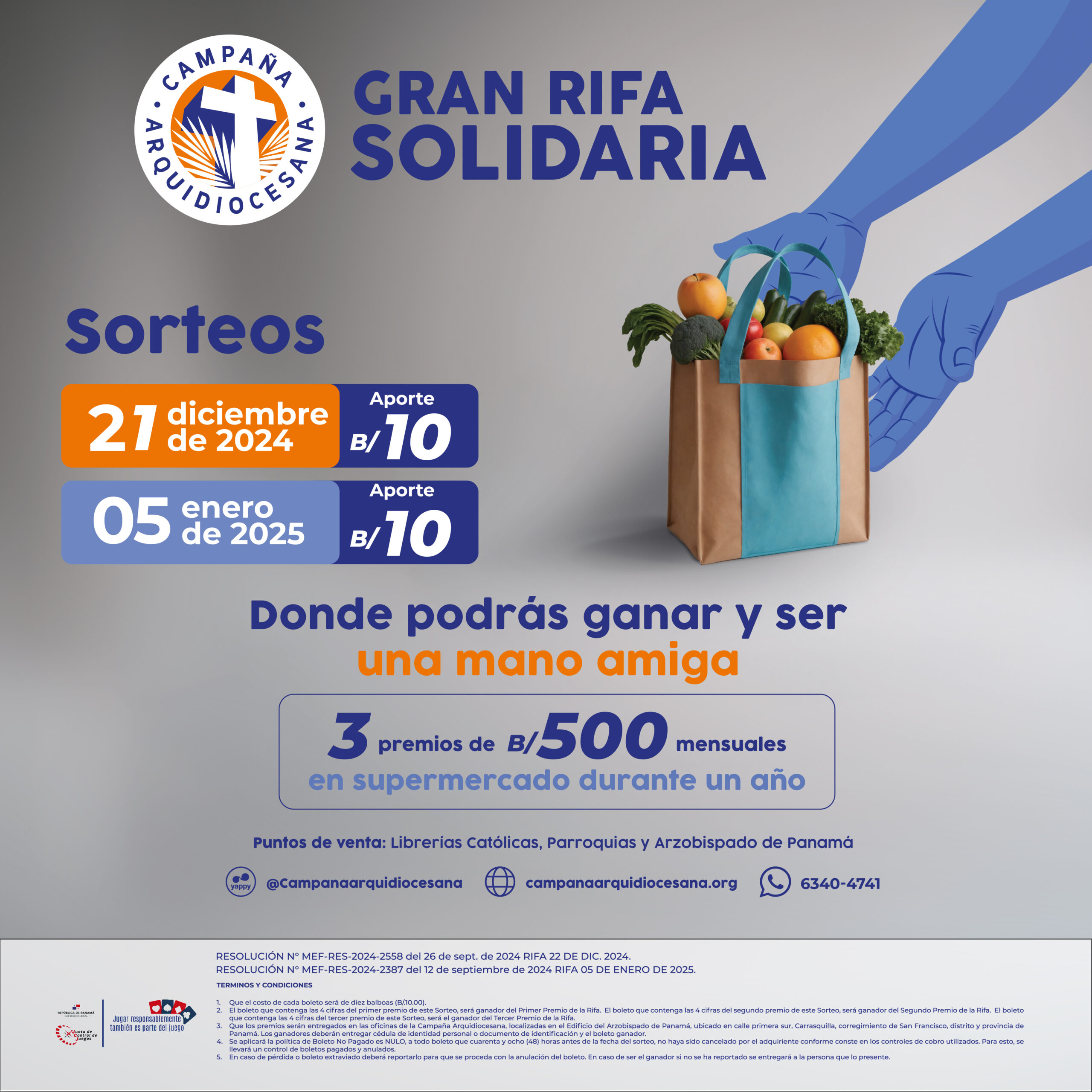 Primer sorteo de Rifa de la Campaña Arquidiocesana