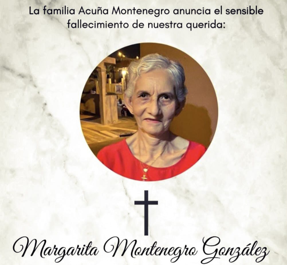 NOTA DE DUELO | Oración por Doña Margarita,  madre del Padre Ángel Acuña