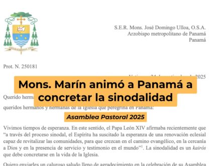 Mons. Marín animó a Panamá a concretar la sinodalidad
