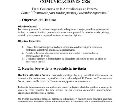 JUBILEO DEL MUNDO DE LAS COMUNICACIONES 2026