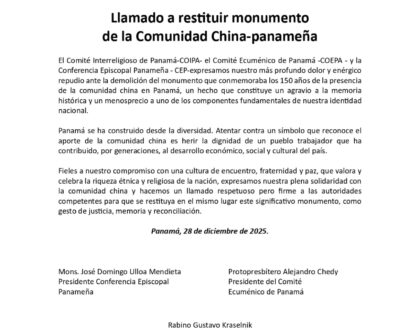 PRONUNCIAMIENTO DE LAS COMUNIDADES DE FE