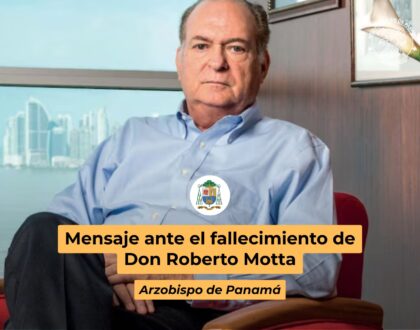 Mensaje ante el fallecimiento de Don Roberto Motta